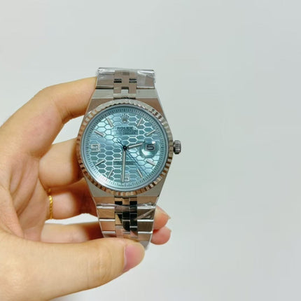 OYSTER PERPETUAL DATEJUST WATCH IN BLUE