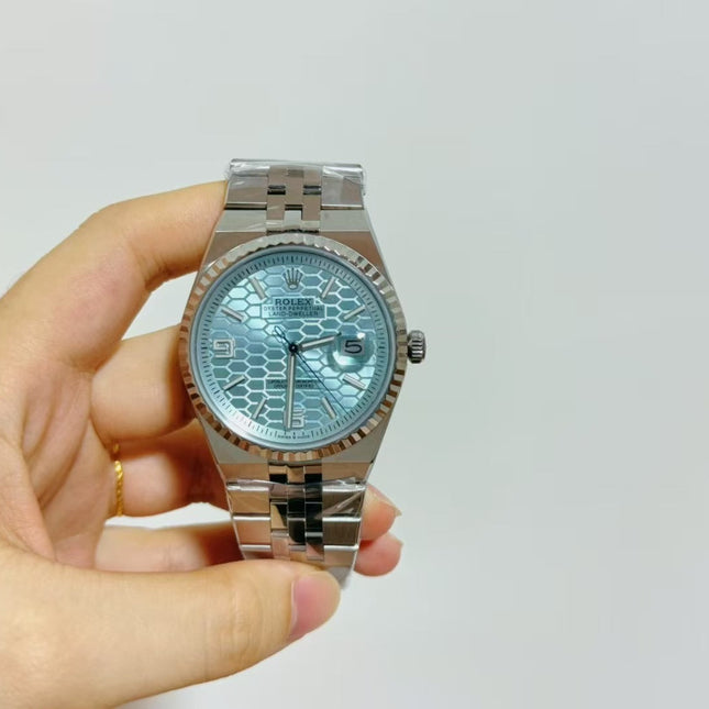 OYSTER PERPETUAL DATEJUST WATCH IN BLUE