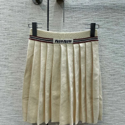 Miu Beige Tank Top and Skirt