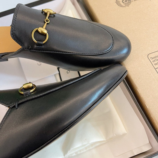 GG SLIPPER MULES BLACK