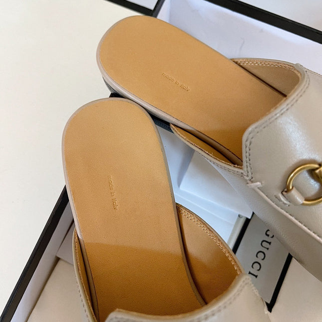 GG SLIPPER MULES BEIGE