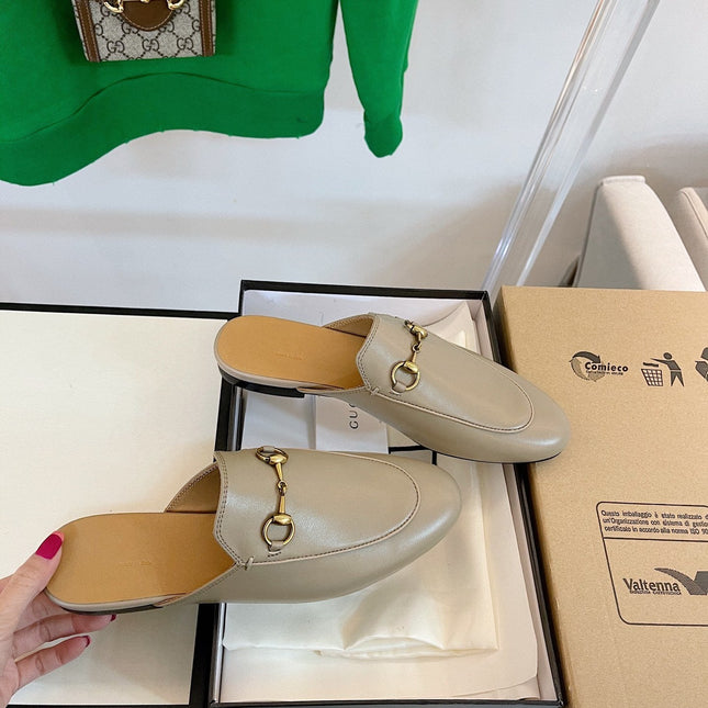 GG SLIPPER MULES BEIGE