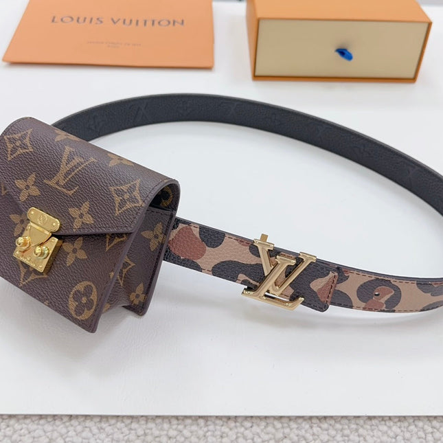 Lv Metis Belt Bag 30 Camo Pattern Brown Monogram