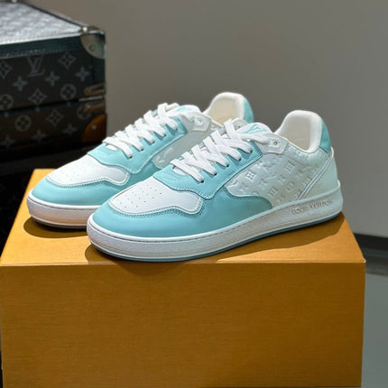 LV SNEAKER WHITE MIX SKY BLUE EMBOSSED CALFSKIN