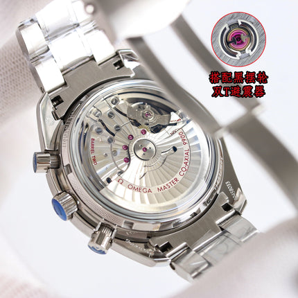 SPEEDMASTER RACING WATCH SILVER CASE AND BLACK DIAL