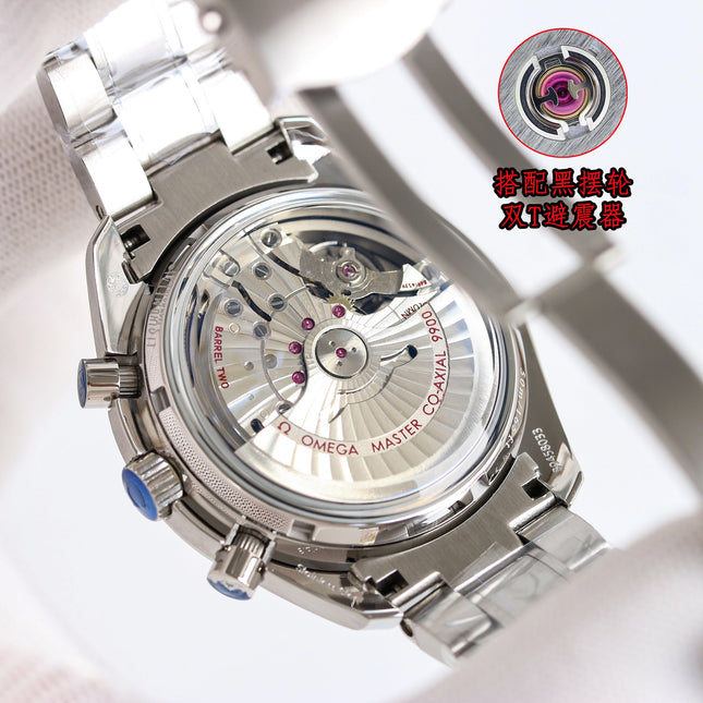 SPEEDMASTER RACING WATCH SILVER CASE AND BLACK DIAL