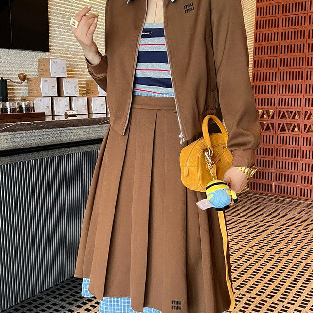 MIUMIU TOP & SKIRT SET STYLE 131