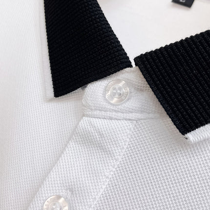 LV POLO WHITE AND BLACK TRIM LONG-STAPLE COTTON 238771