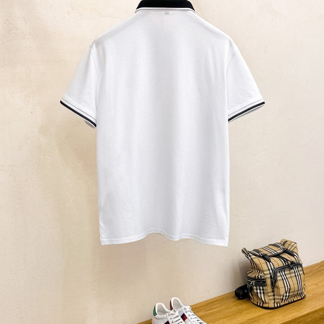 LV POLO WHITE AND BLACK TRIM LONG-STAPLE COTTON 238771