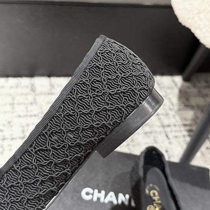 BALLET FLAT 25S IN BLACK TWEED