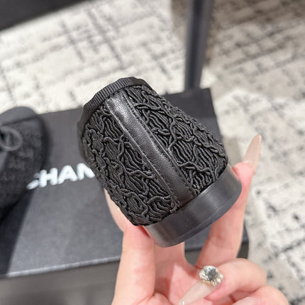 BALLET FLAT 25S IN BLACK TWEED