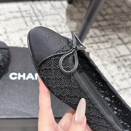 BALLET FLAT 25S IN BLACK TWEED