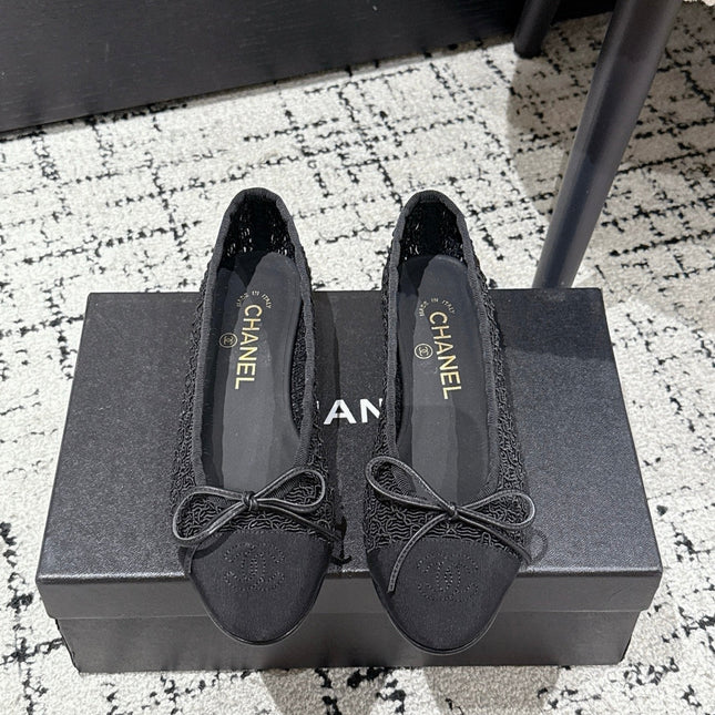 BALLET FLAT 25S IN BLACK TWEED