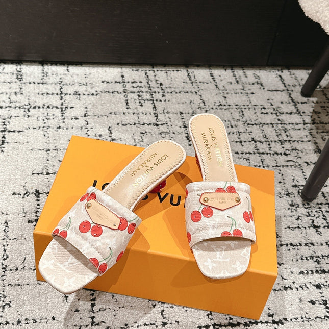 LV CHERRY HIGH HEELS 25S 55 MM IN NUDE DENIM STYLE 9