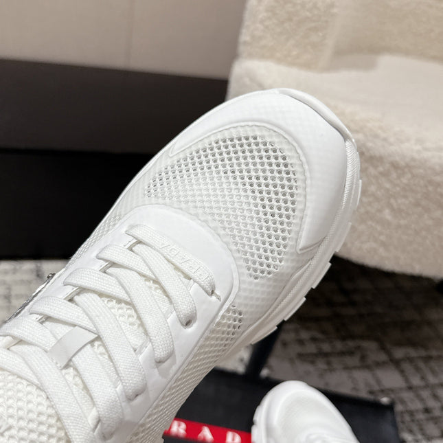 PRADA 25S MEN SNEAKERS IN WHITE CANVAS