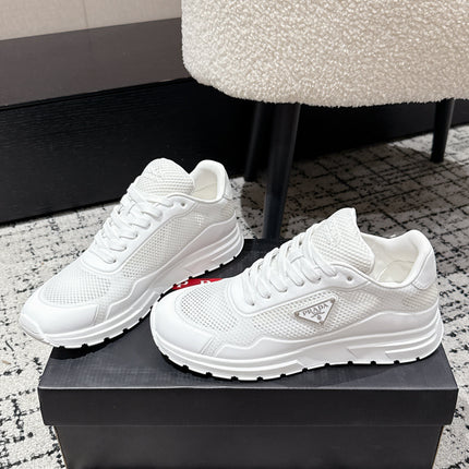 PRADA 25S MEN SNEAKERS IN WHITE CANVAS