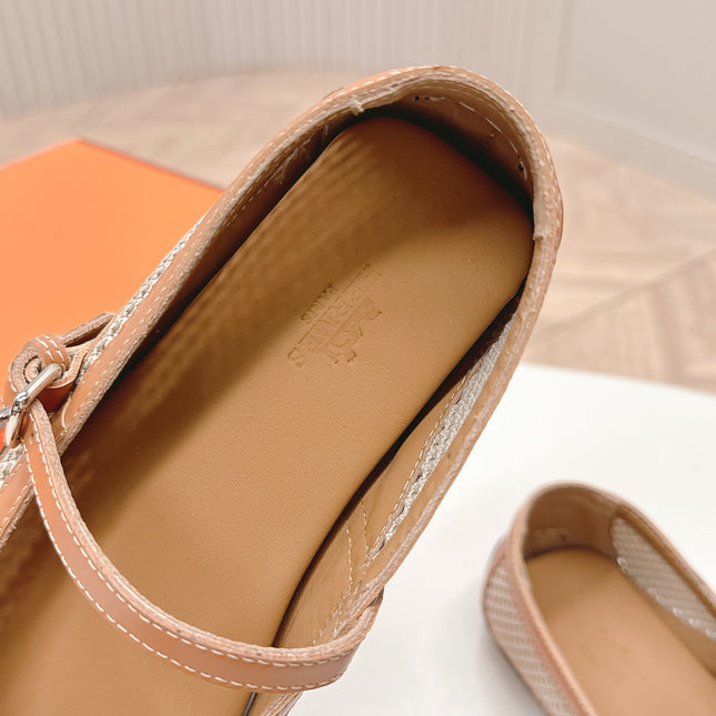 KICHU BALLET FLAT IN BRONZE BROWN CROCHET KNIT AND CALFSKIN