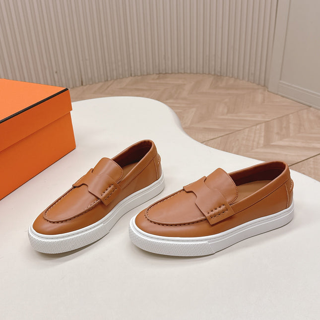 HM 25S SLIP-ON IN BROWN LAMBSKIN
