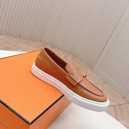 HM 25S SLIP-ON IN BROWN LAMBSKIN