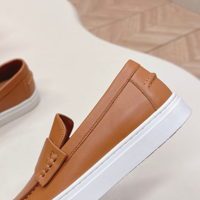 HM 25S SLIP-ON IN BROWN LAMBSKIN