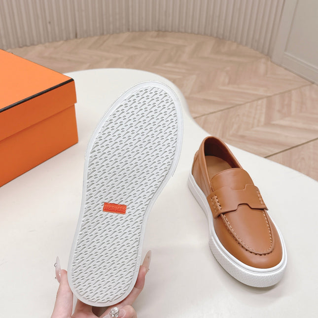 HM 25S SLIP-ON IN BROWN LAMBSKIN