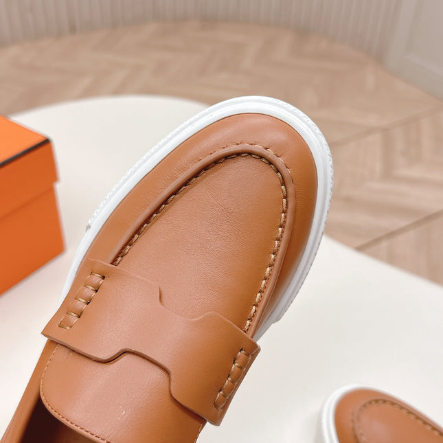 HM 25S SLIP-ON IN BROWN LAMBSKIN