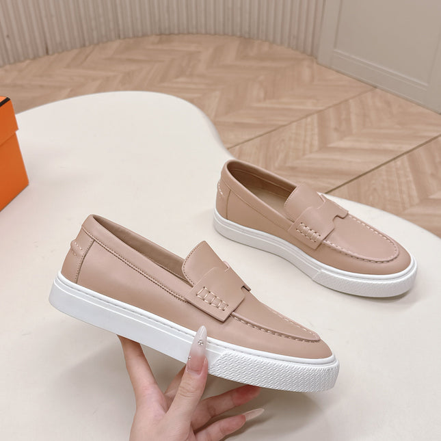 HM 25S SLIP-ON IN SOFT NUDE PINK LAMBSKIN
