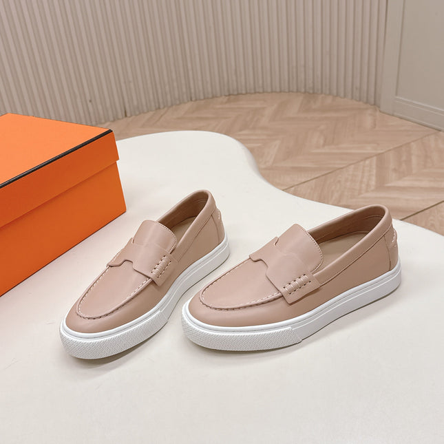 HM 25S SLIP-ON IN SOFT NUDE PINK LAMBSKIN