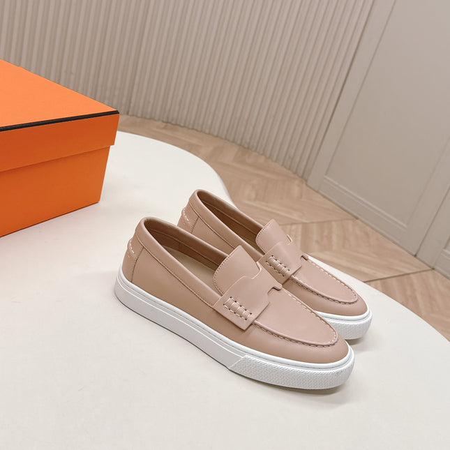 HM 25S SLIP-ON IN SOFT NUDE PINK LAMBSKIN