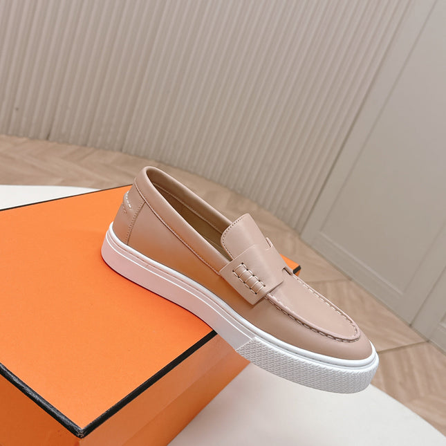 HM 25S SLIP-ON IN SOFT NUDE PINK LAMBSKIN