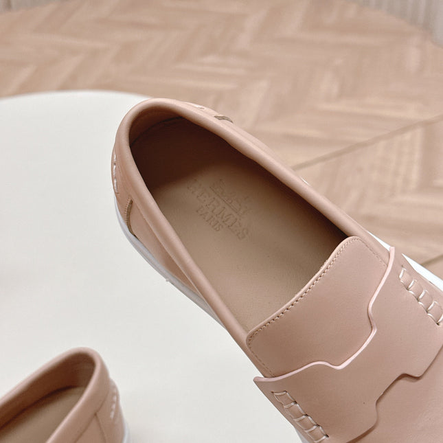 HM 25S SLIP-ON IN SOFT NUDE PINK LAMBSKIN