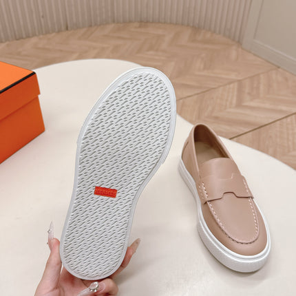 HM 25S SLIP-ON IN SOFT NUDE PINK LAMBSKIN