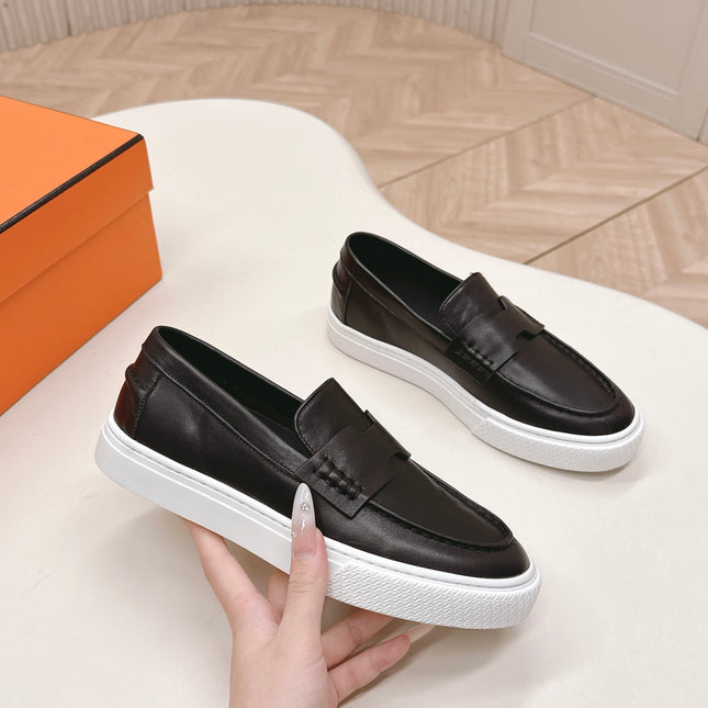 HM 25S SLIP-ON IN BLACK LAMBSKIN