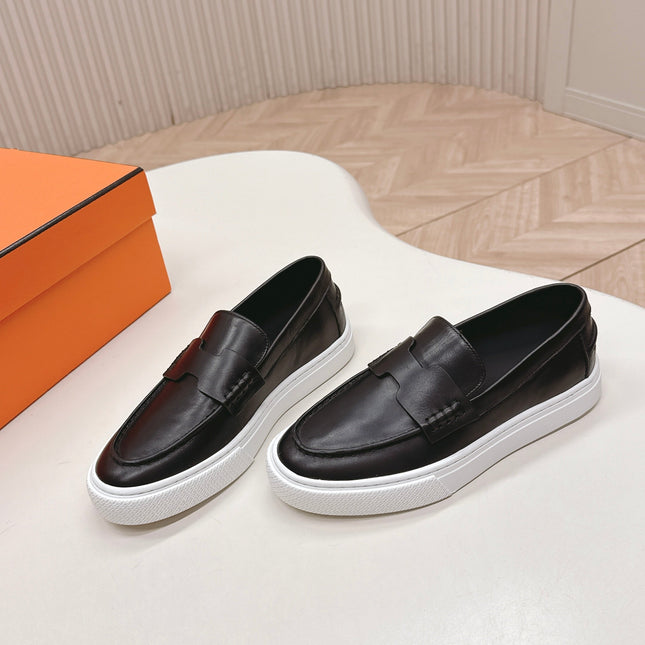 HM 25S SLIP-ON IN BLACK LAMBSKIN
