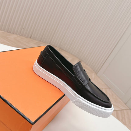 HM 25S SLIP-ON IN BLACK LAMBSKIN
