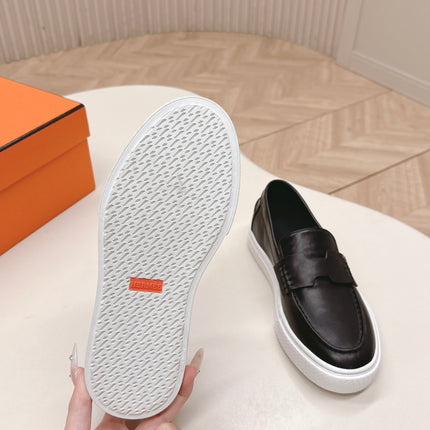 HM 25S SLIP-ON IN BLACK LAMBSKIN
