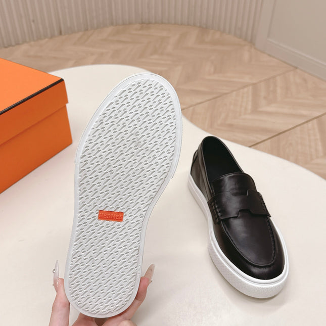 HM 25S SLIP-ON IN BLACK LAMBSKIN