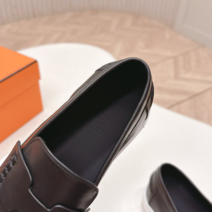 HM 25S SLIP-ON IN BLACK LAMBSKIN