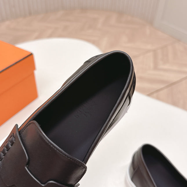 HM 25S SLIP-ON IN BLACK LAMBSKIN