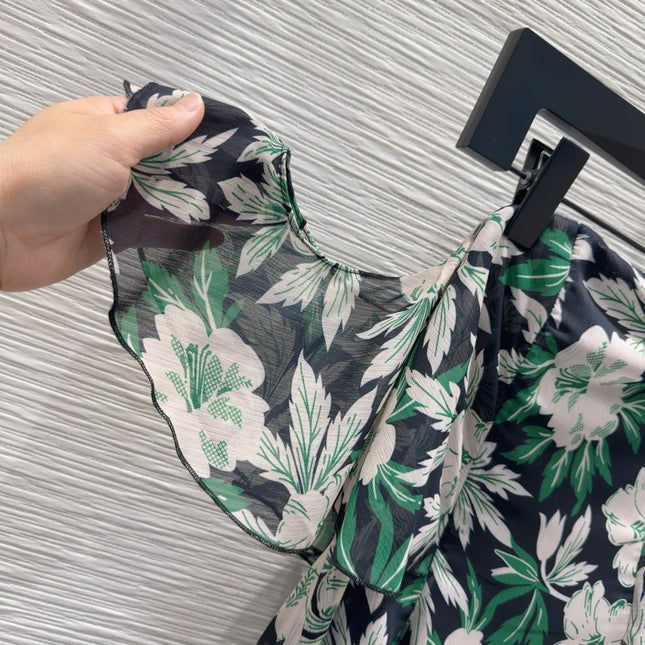 Loewe 2025 Floral Skirt Polyester Fiber