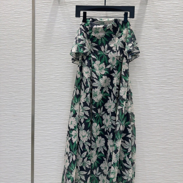 Loewe 2025 Floral Skirt Polyester Fiber