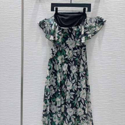 Loewe 2025 Floral Skirt Polyester Fiber
