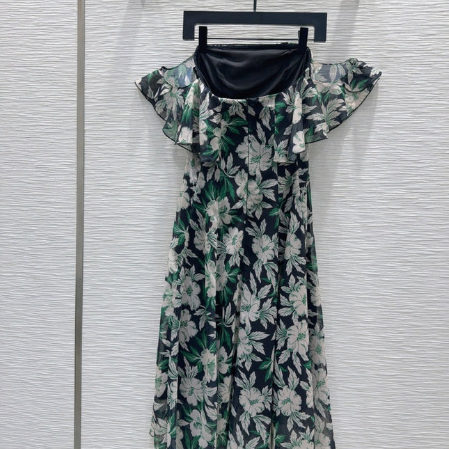 Loewe 2025 Floral Skirt Polyester Fiber