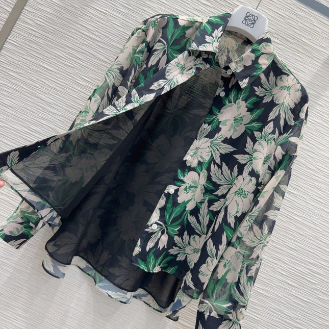 Loewe 2025 Floral Shirt Polyester Fiber