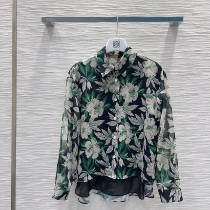 Loewe 2025 Floral Shirt Polyester Fiber