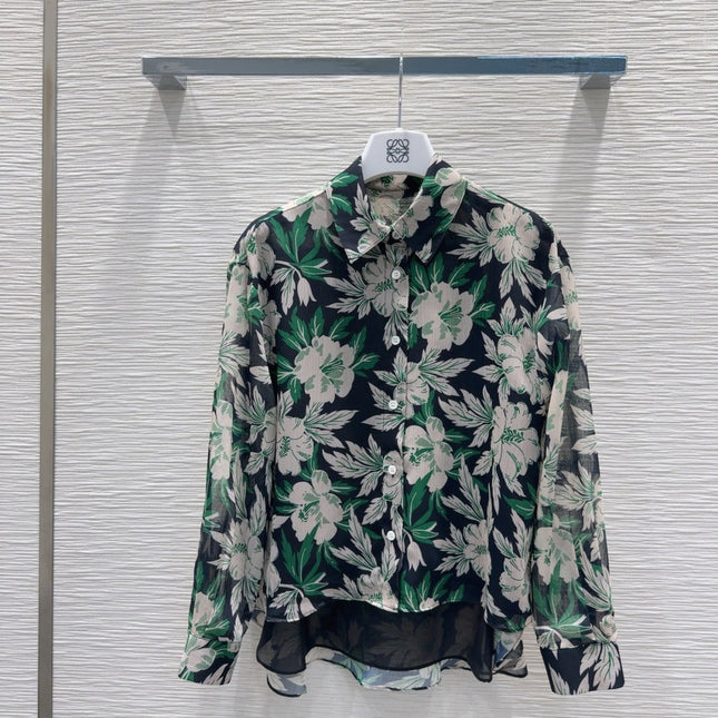 Loewe 2025 Floral Shirt Polyester Fiber