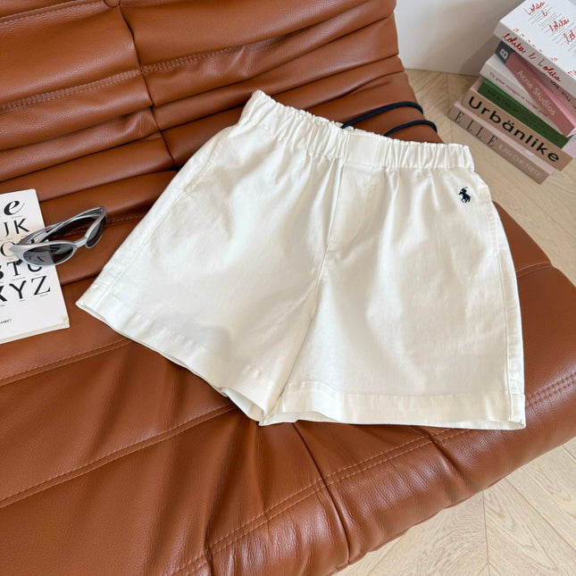 COTTON SHORTS WITH PONY EMBROIDERY NAVY 265773