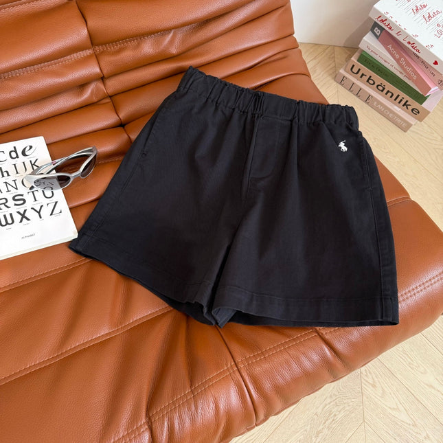 COTTON SHORTS WITH PONY EMBROIDERY NAVY 265773