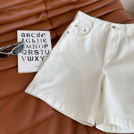 Loewe 25 Denim Short White Cotton