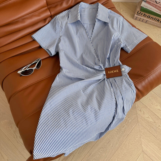 STRIPED POLO DRESS 25S IN COTTON 265762